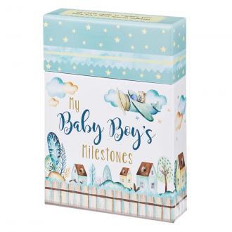 MSC 004 Boxed Milestone Baby Shower Cards - My Baby Boy's Milestones